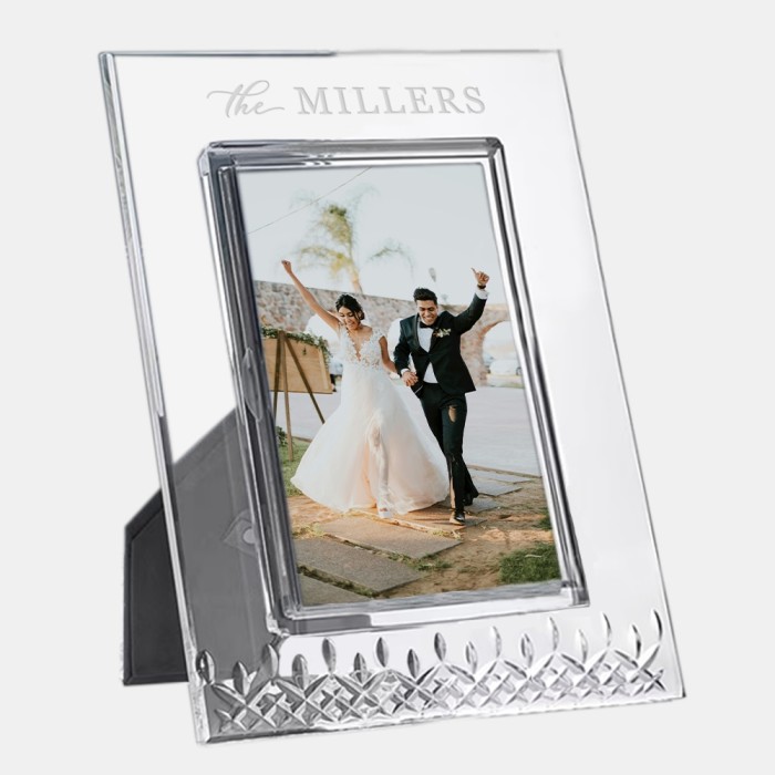 Pre-Designed Couple Waterford Lismore Essence Vertical Picture Frame