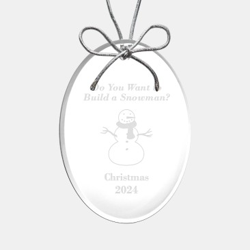 Acrylic Oval Ornament