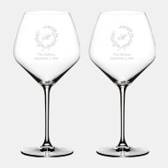 Pre-Designed Botanical Monogrammed Riedel Extreme Pinot Noir Pair, 27oz