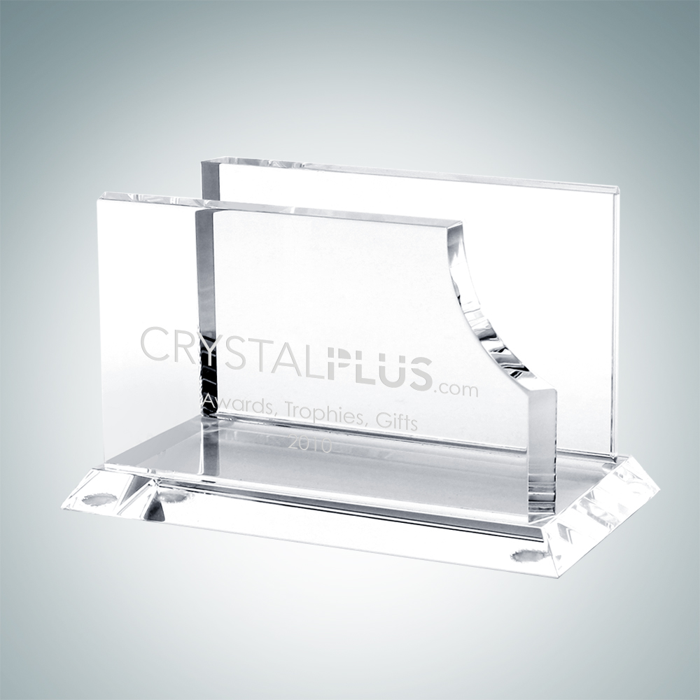 For Teachers Optical Crystal Business Card Holder Corporate Promotion |  