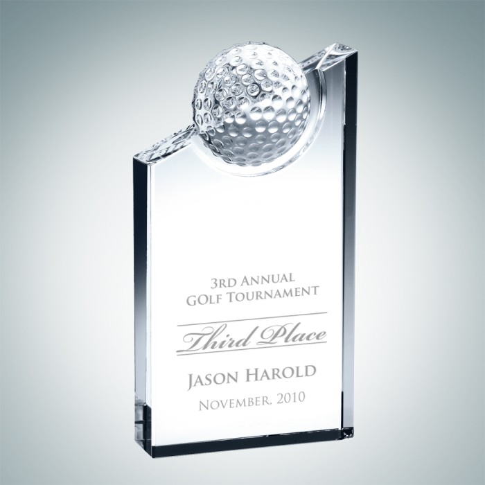 التميز كشف يبقى  Golf Themed Awards Optical Crystal Golf Pinnacle Award Championship|  CrystalPlus.com